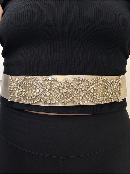 David's Bridal Accessories - Embellished Satin Ribbon Bridal Sash